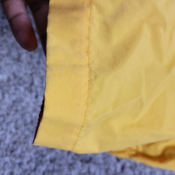 Nautica Jacket Mens Large Yellow Lightweight Hooded Sailing Windbreaker Spellout - Picture 7 of 9